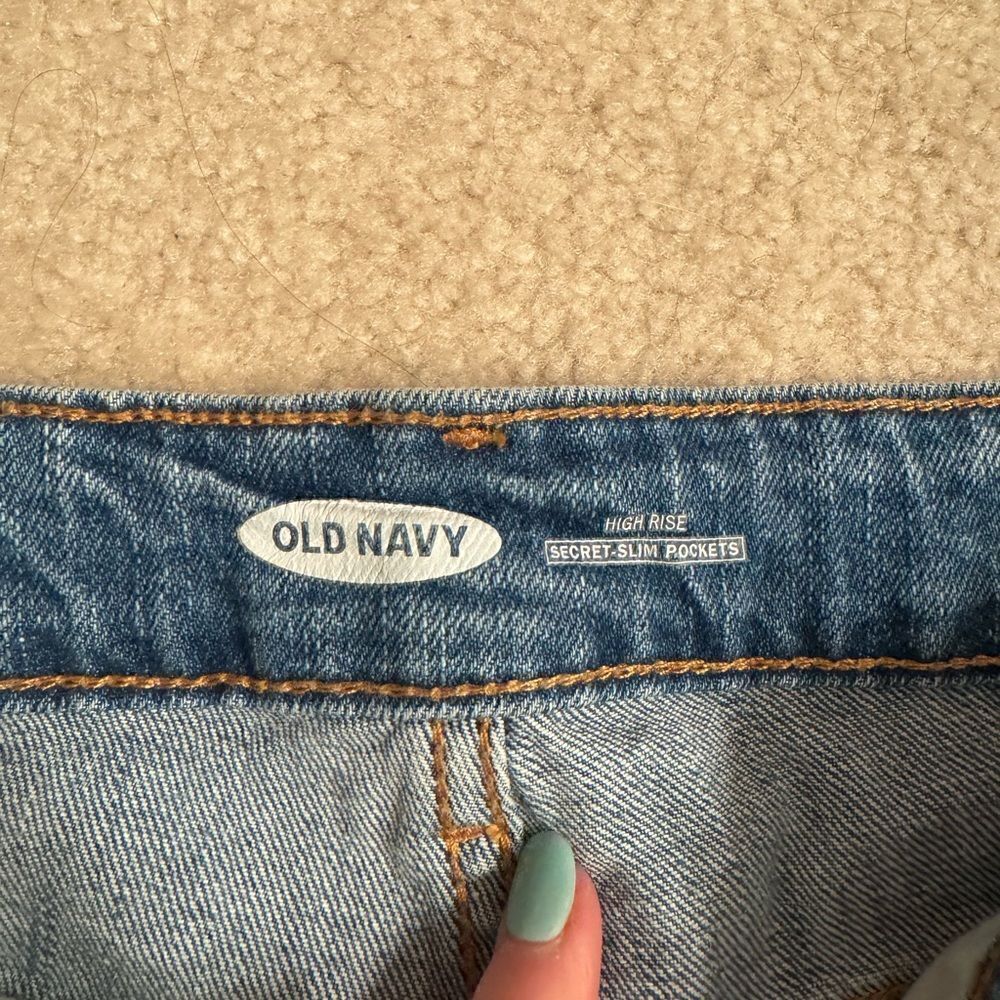 Old Navy High Rise Jean Shorts 10 - Picture 2 of 4
